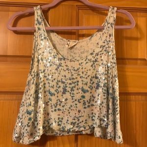 Glitter crop tank
